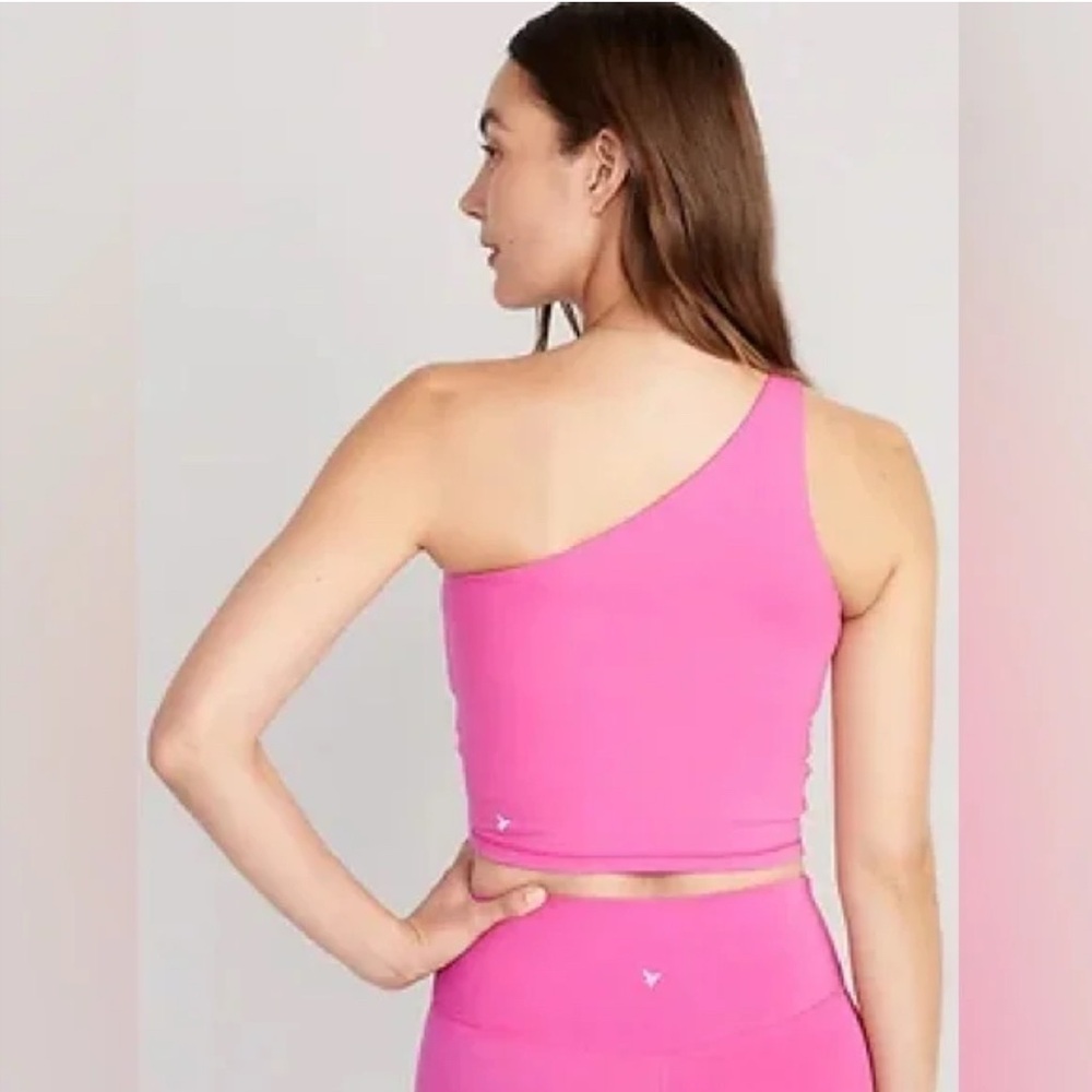 Old Navy Pink One-Shoulder Crop Top